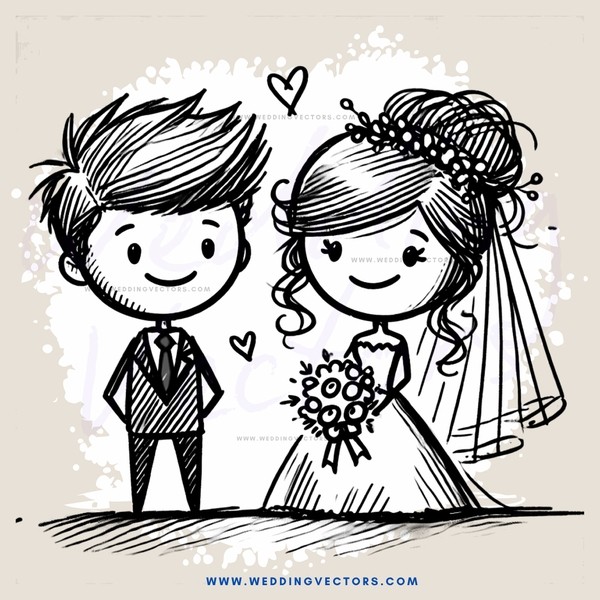 a couple on their wedding day