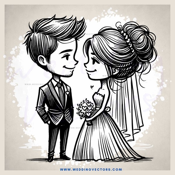 a bride and groom share their special day