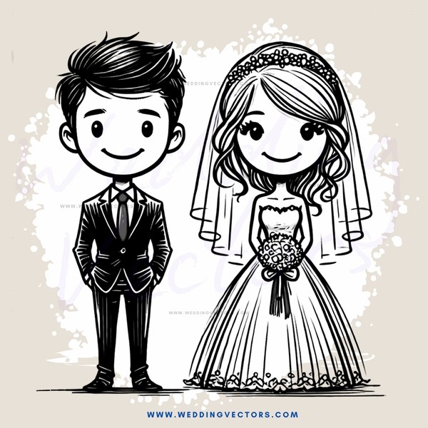 wedding animation pairing the groom and his bride