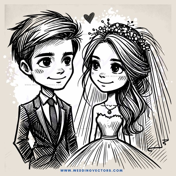 a bride and groom