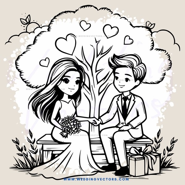 love story at the tree