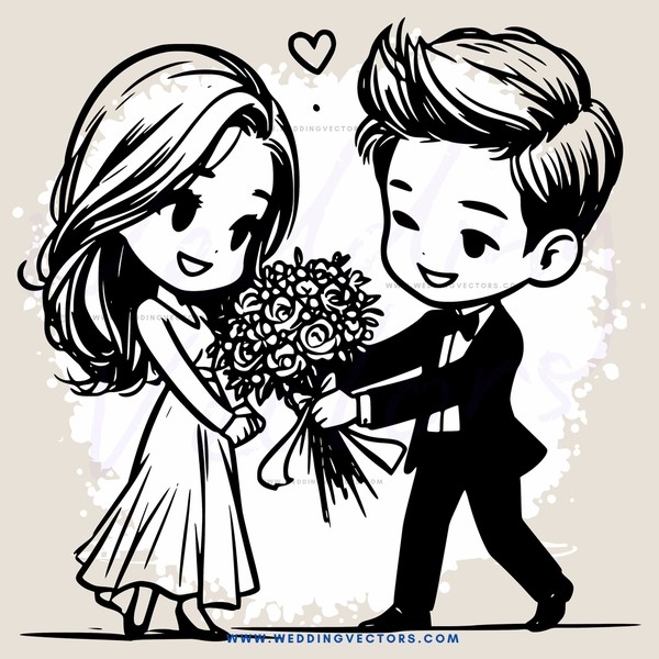 wedding picture with bride and groom