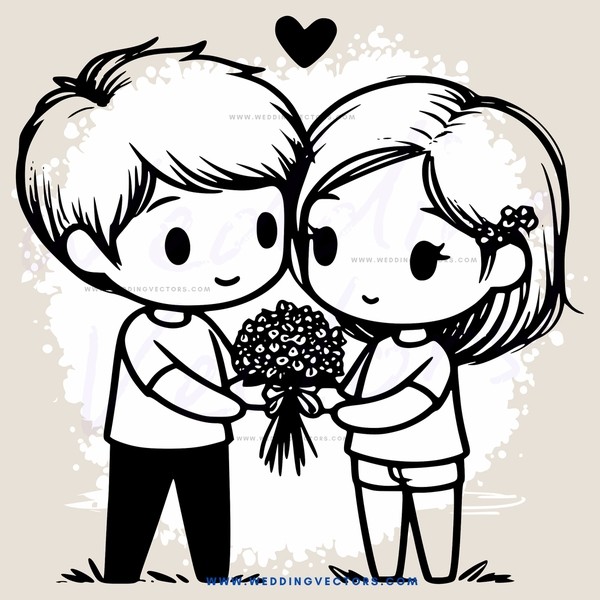 two people holding flowers