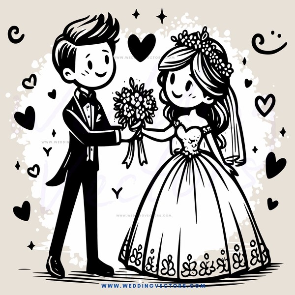 a couple in wedding vows