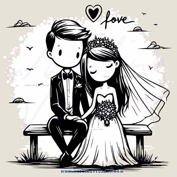 couple sits on bench, lovingly hold each other's hands