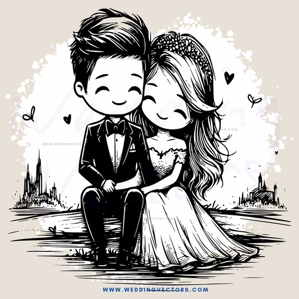 lovers in black and white