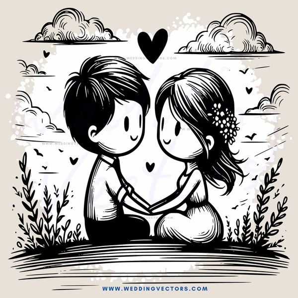 lovebirds on grass