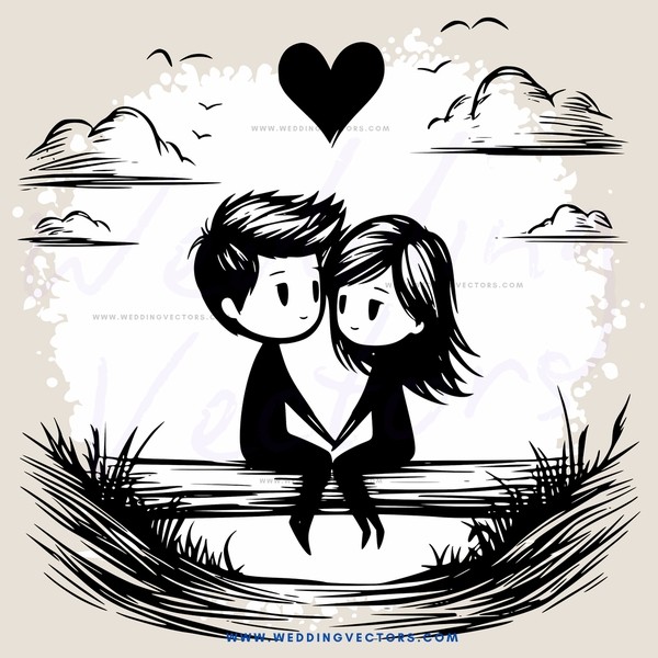a boy and girl in love