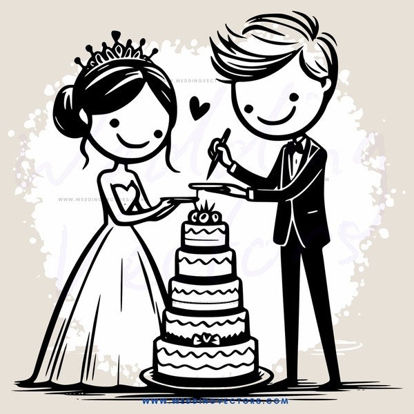 cutting the wedding cake
