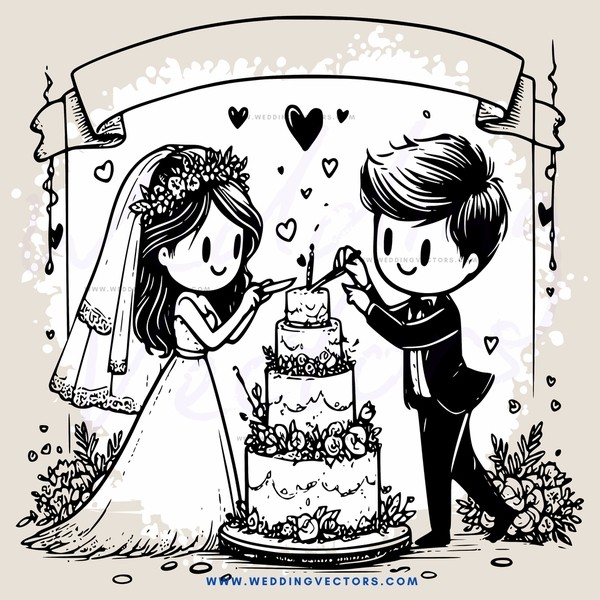 wedding cake cutting ceremony