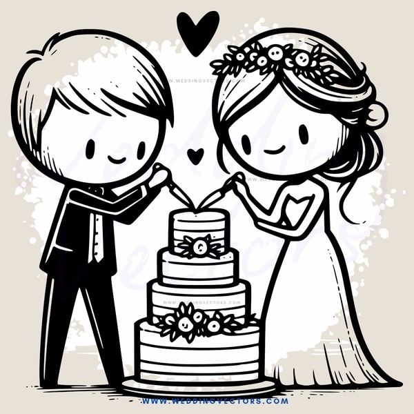 wedding cake cutting ceremony