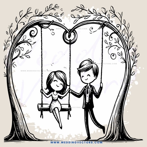 a couple on swing
