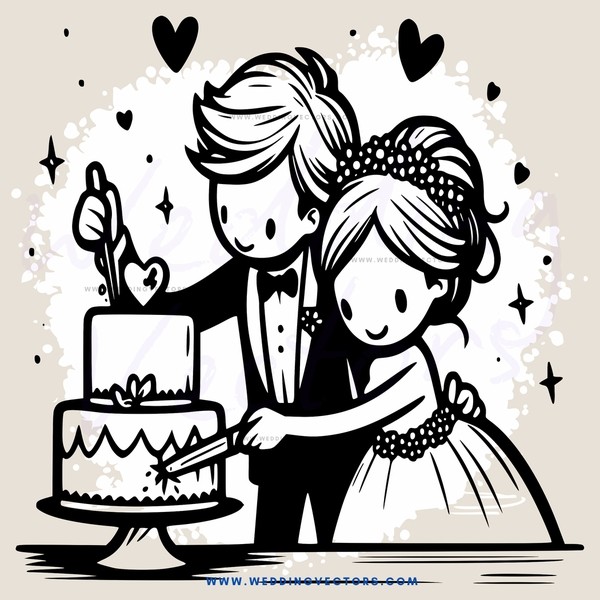cake cutting couple