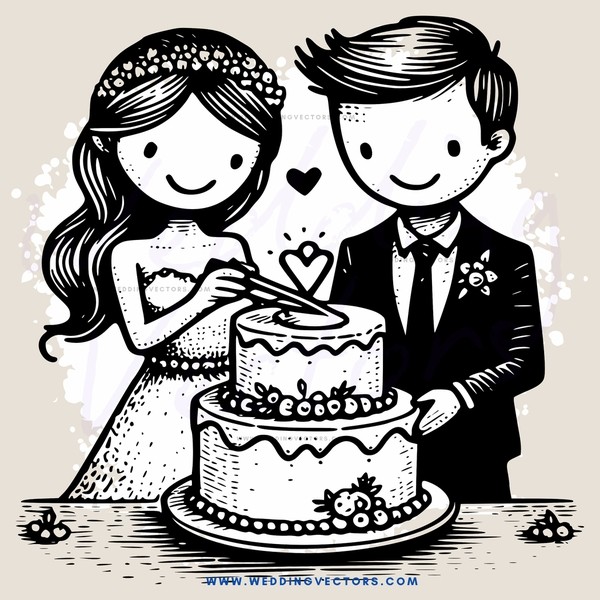 a wedding cake cutting ceremony