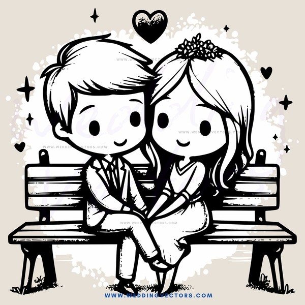 lovers on a bench