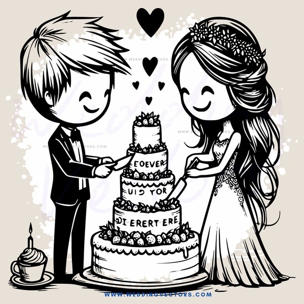 bride and groom cutting wedding cake
