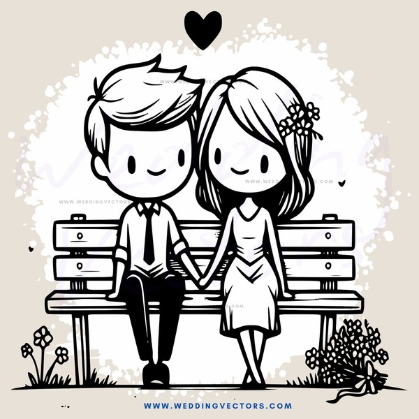couple sitting on bench