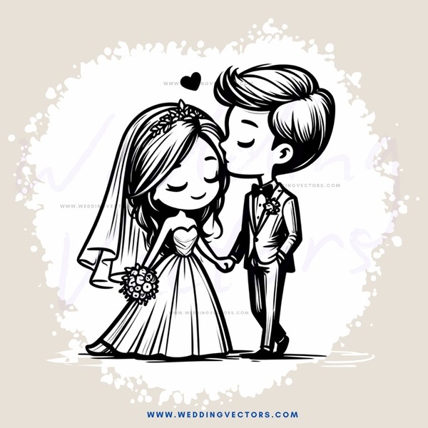 a bride and groom kissing on their wedding day
