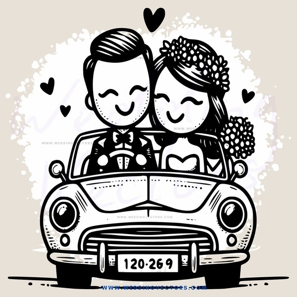 a car with two people in it
