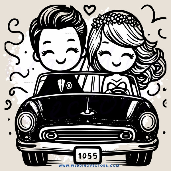 a couple on their wedding day