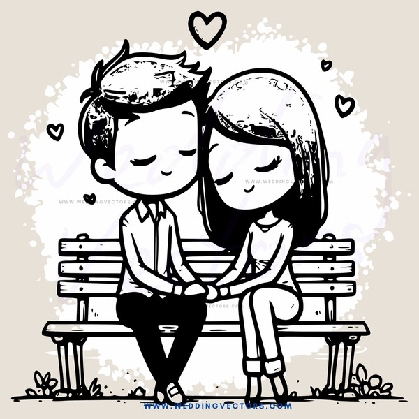 couple sitting on bench