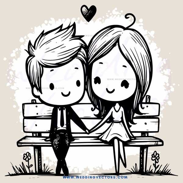 boy and girl sitting on a bench