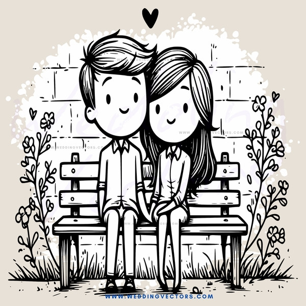 a couple sitting on a bench