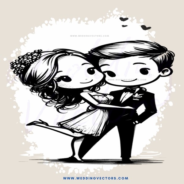 a couple dancing together in black and white