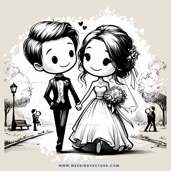 a young couple in black and white