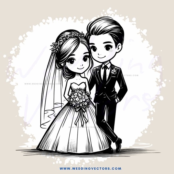 a bride and groom stand together for their wedding day