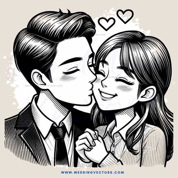 a kissing couple