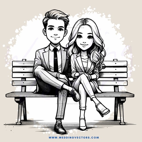 a man and woman on a bench