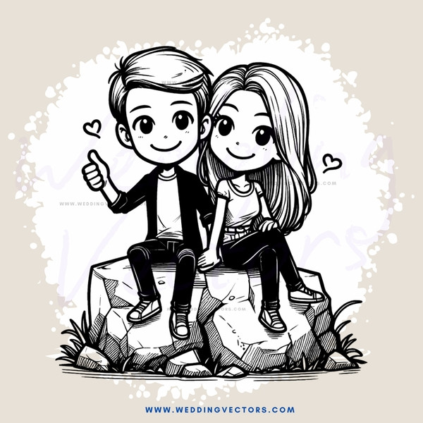 lovers on rock