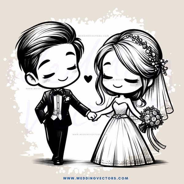 a boy and girl holding hands