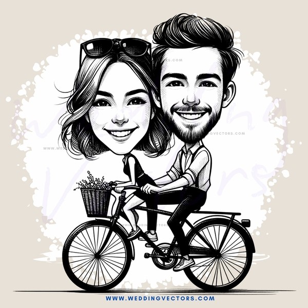 a man and woman riding bicycles together