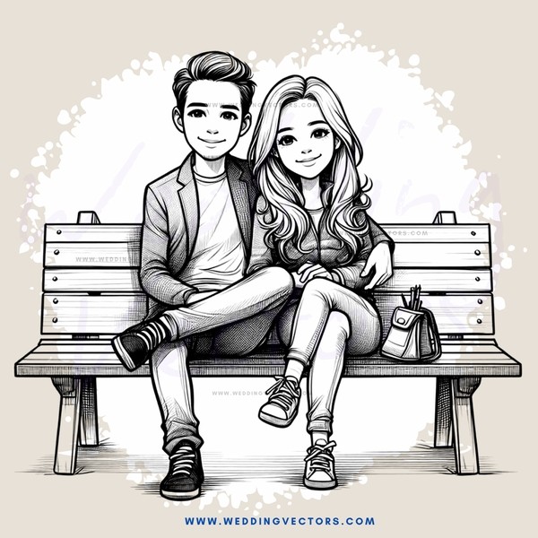 a couple sitting on a bench