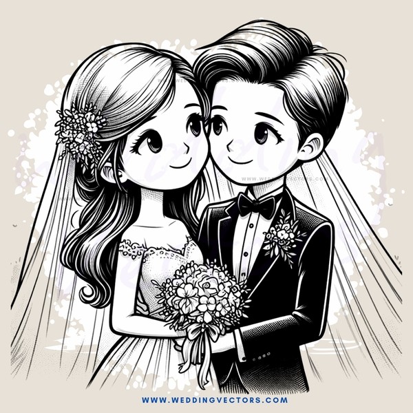a man and woman with flowers