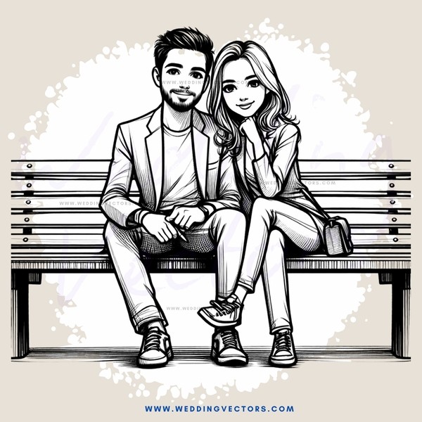 a couple sitting on a bench together