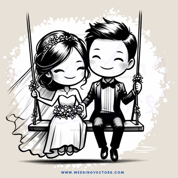 a couple enjoying their swing ride