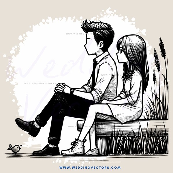 lovers on a bench