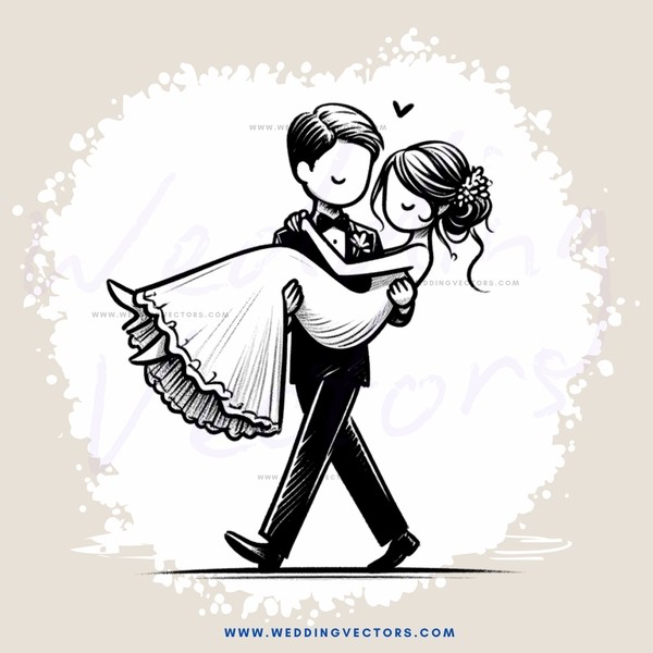 wedding couple hugging