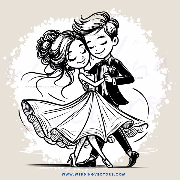couple dancing together for their wedding