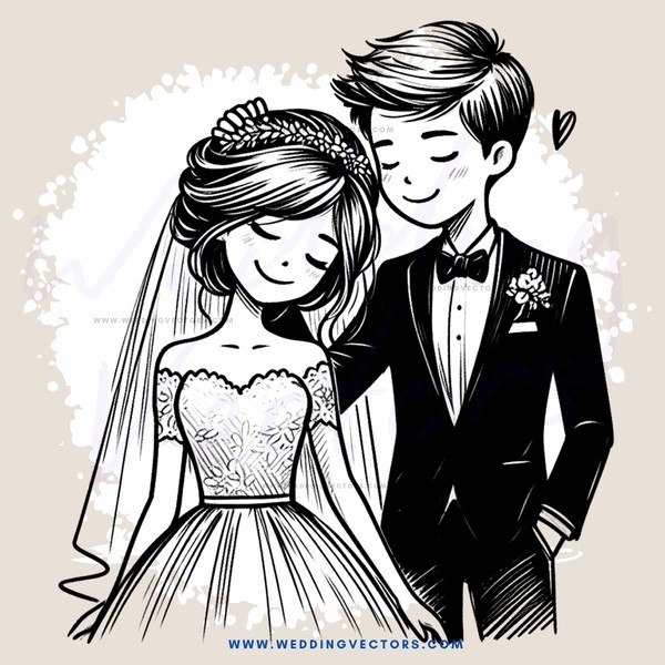 couple on their wedding day