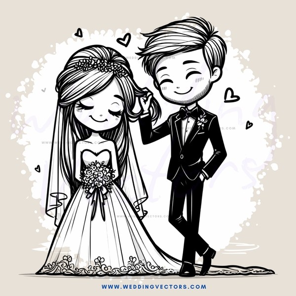 a bride and groom with their hands touching