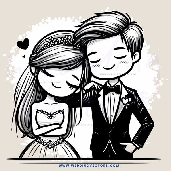 a bride and groom celebrating their wedding