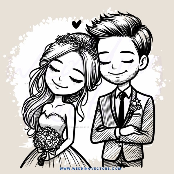 a couple in black and white