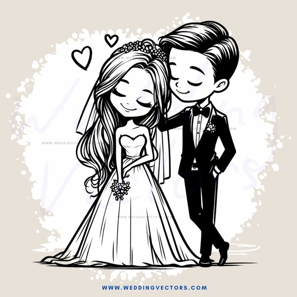 a bride and groom hugging