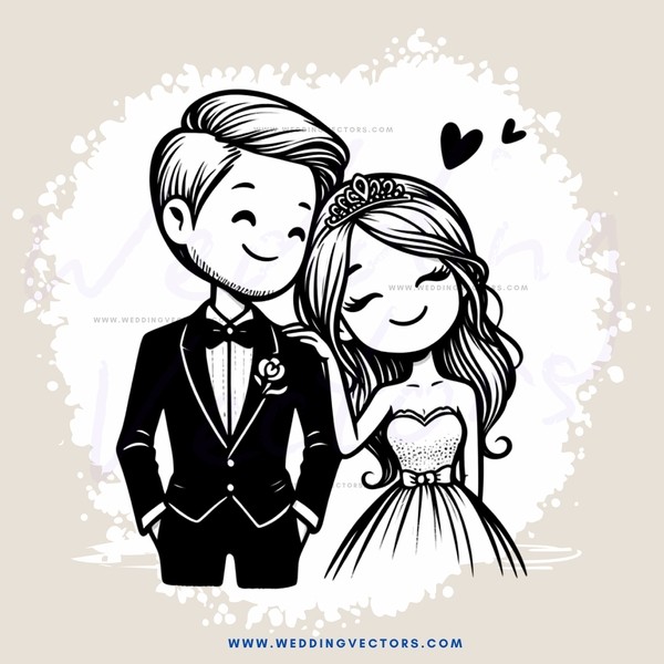 a couple on their wedding day