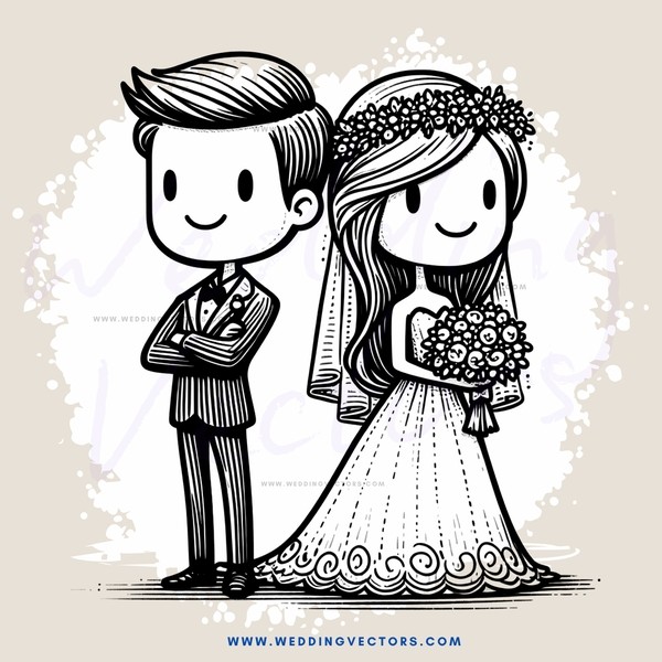 couple standing together with flowers and veil