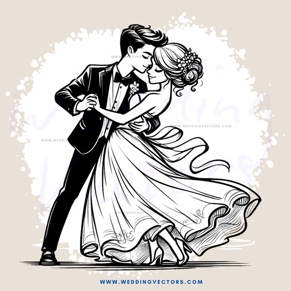 a man and woman dancing together